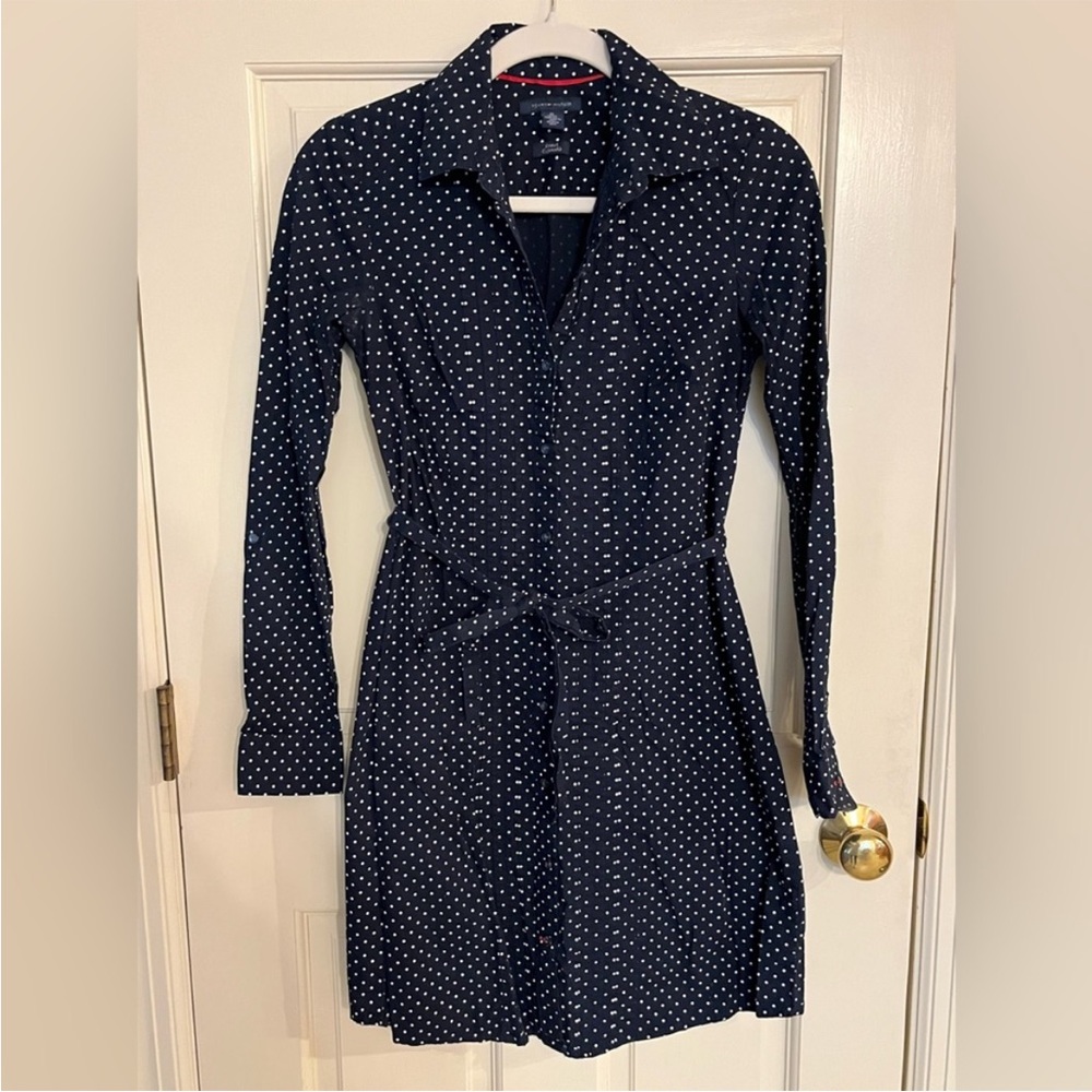 Tommy Hilfiger Dark Blue Polka Dot Dress